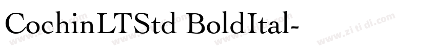 CochinLTStd BoldItal字体转换